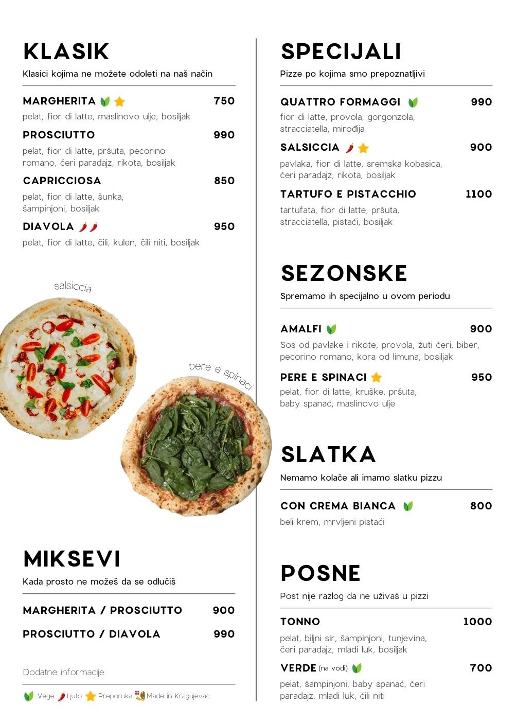 menu food